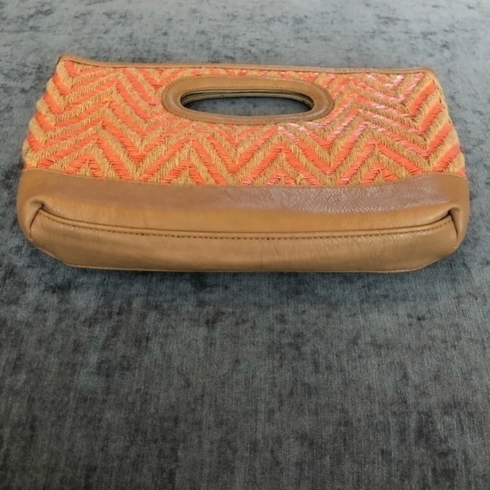 Rattan Clutch Bag Charming Charlie Chevron Handbag